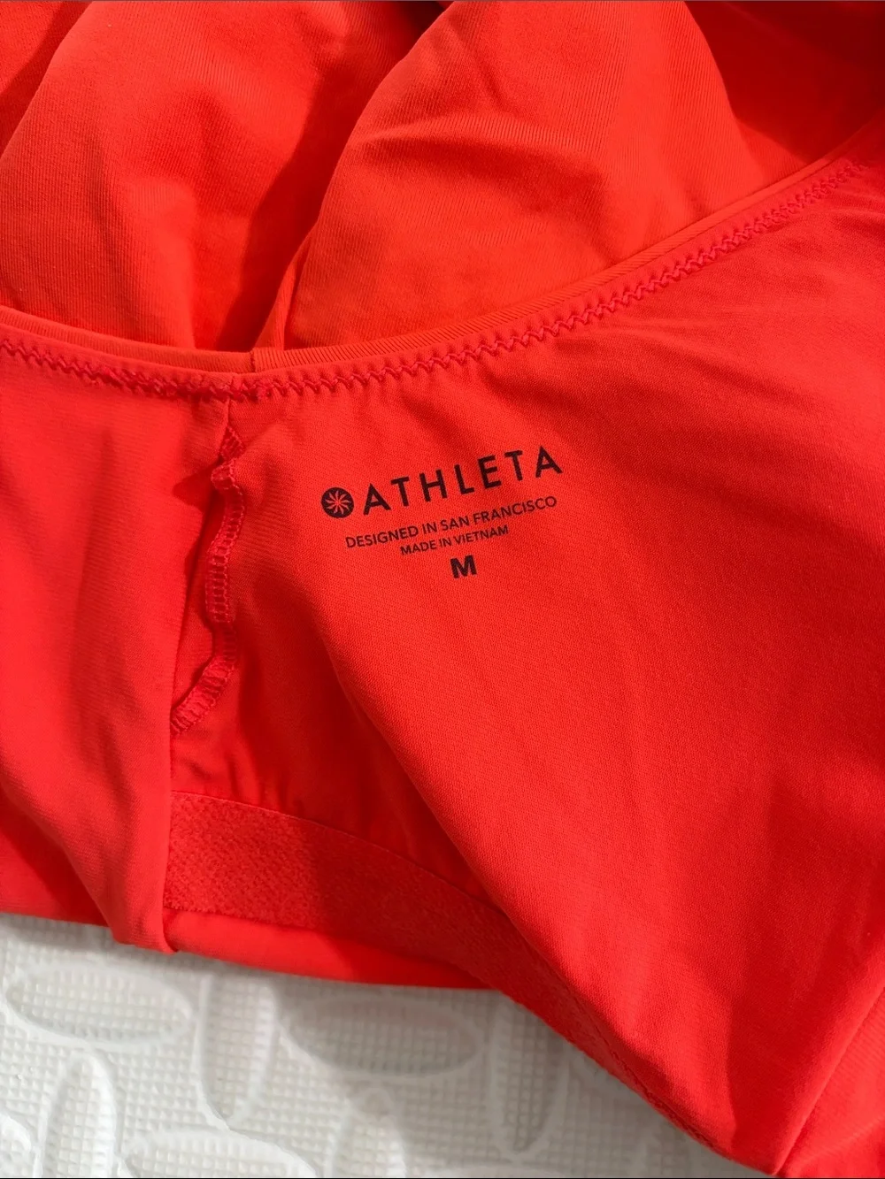 Athleta Classic Red One-Piece Swimsuit - Picture 2 of 3